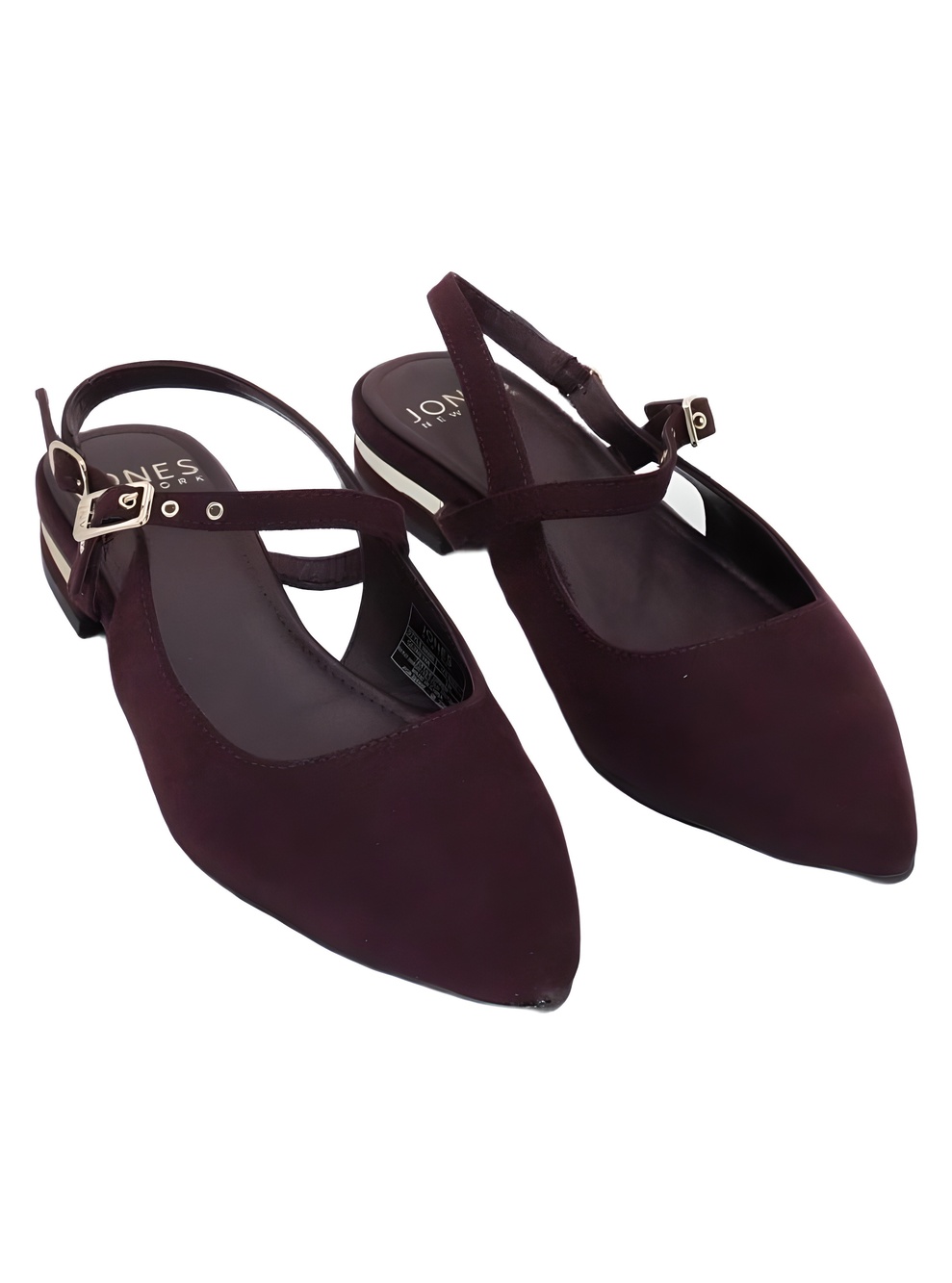 Jones New York Quinema Burgundy Microsuede Slingback Flats Size 7M
